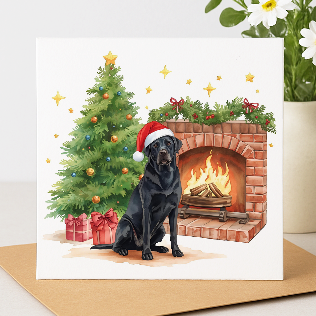 Labrador Christmas Card