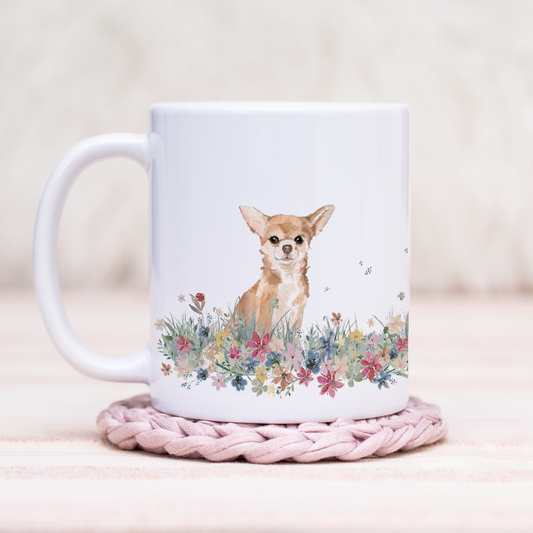 Chihuahua Floral Wrap Mug