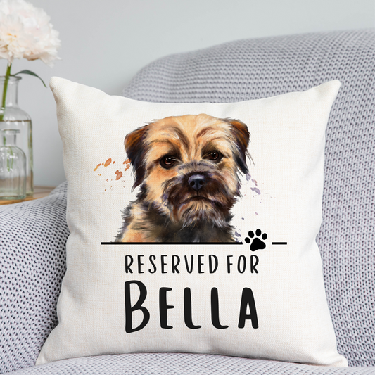 Border Terrier Reserved For Dog Cushion