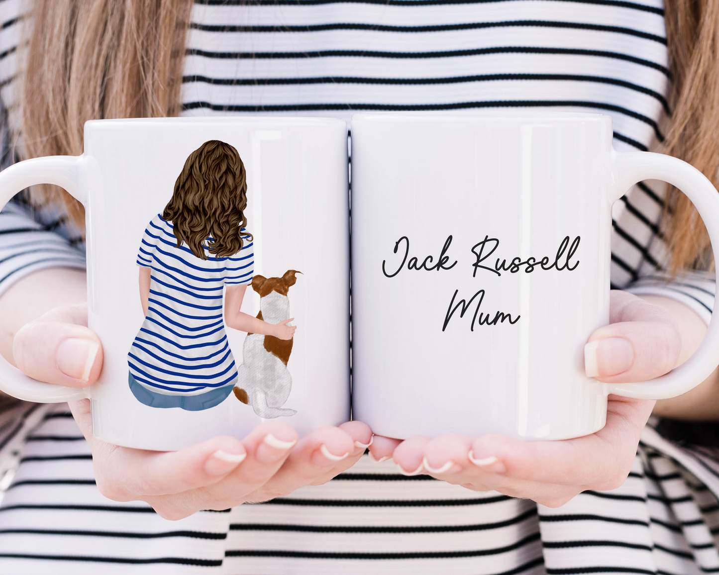 Customisable Lady & Jack Russell Mug