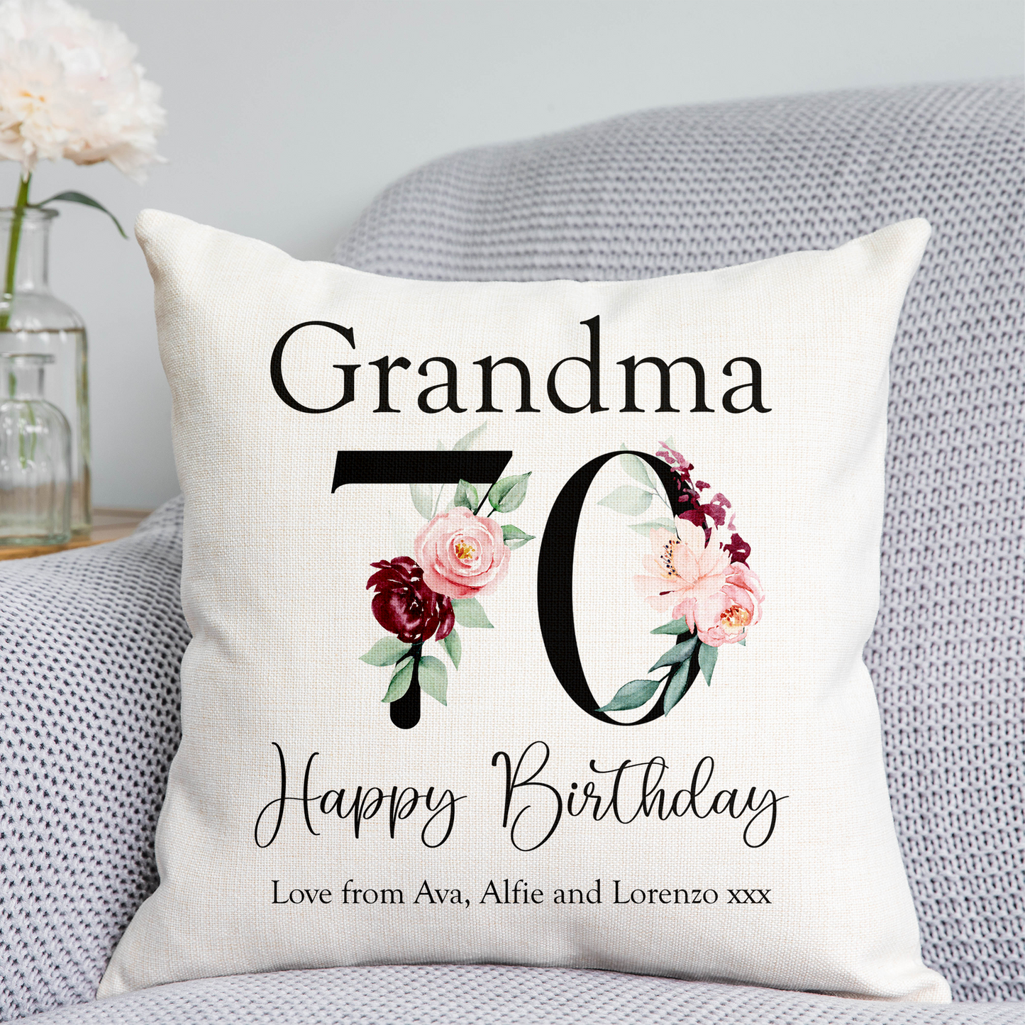70th Birthday Cushion