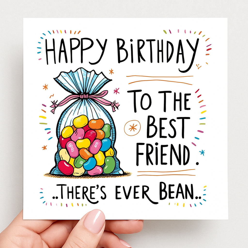 Best Friend Jelly Bean Birthday Card