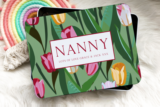 Personalised Nanny's Biscuit tin