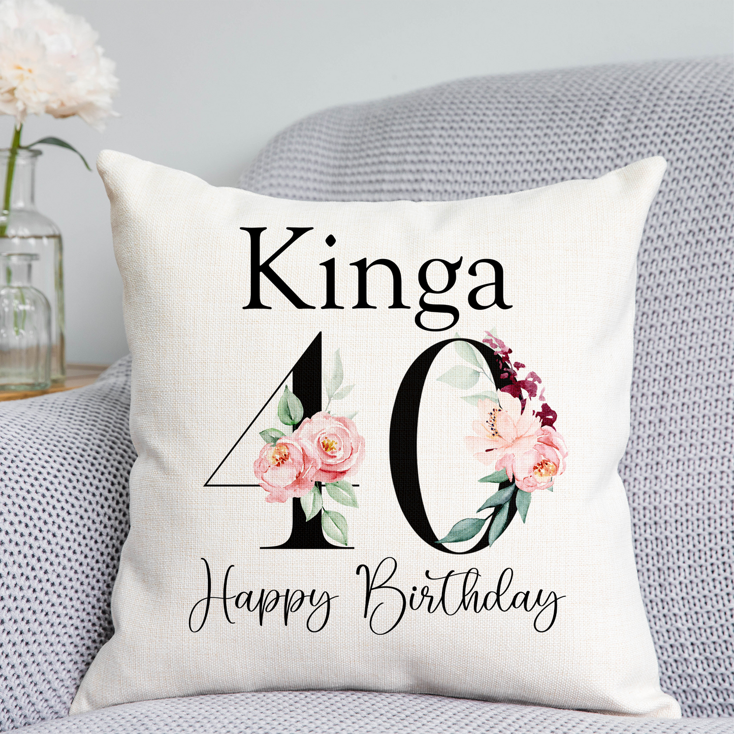 40th Birthday Cushion