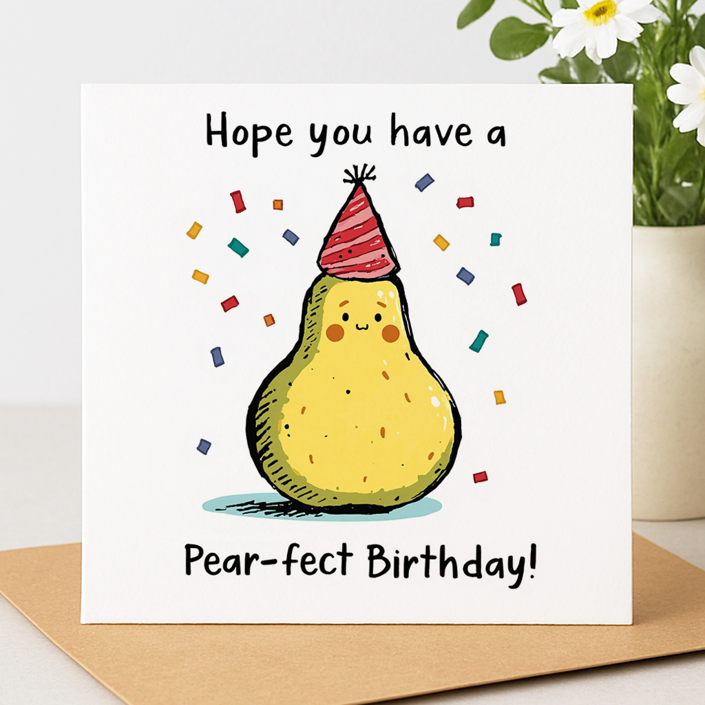 Pear-fect Birthday Greeting Card