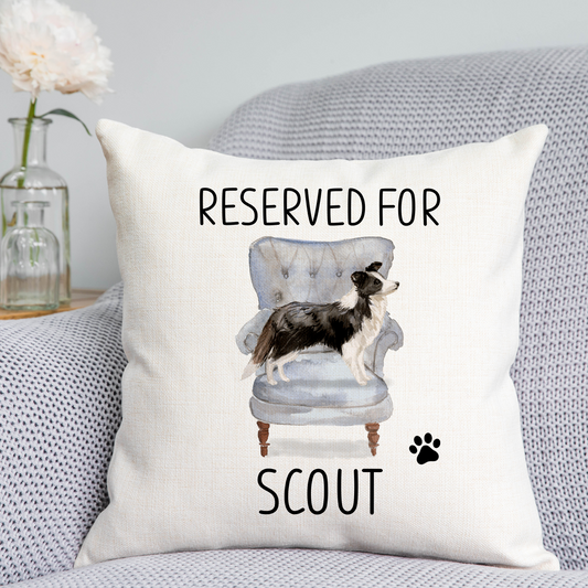 Border Collie Reserved For Dog Cushion