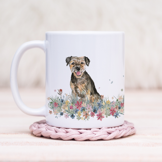 Border Terrier Floral Wrap Mug