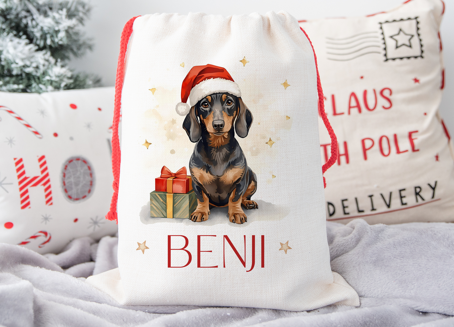 Dachshund Christmas Sack
