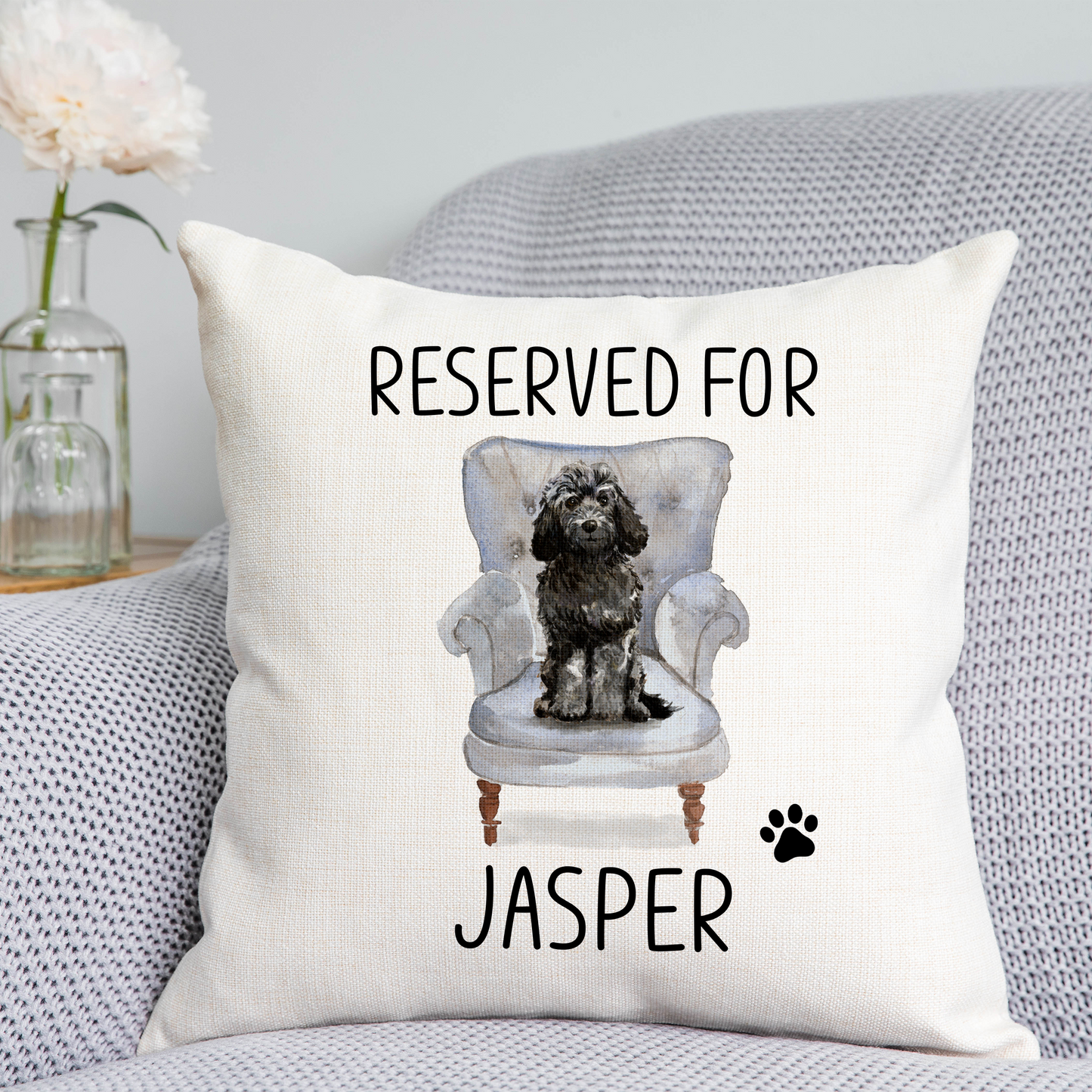 Cockapoo Reserved For Dog Cushion