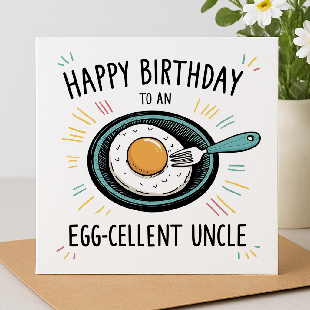 Egg-cellent Uncle Card