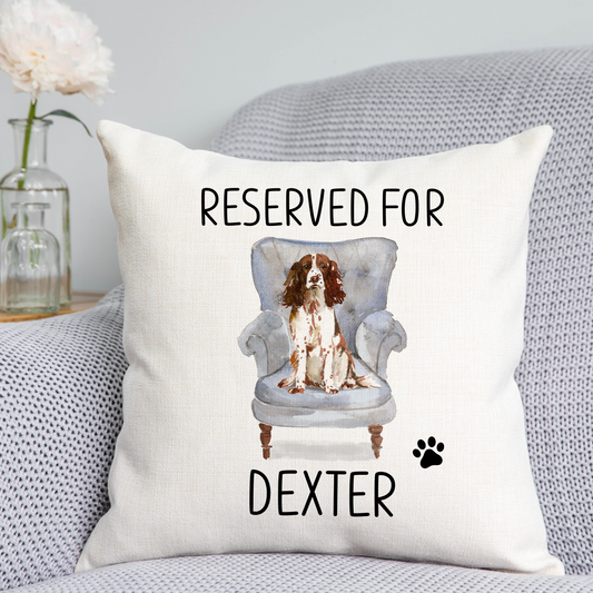 Springer Spaniel Reserved For Dog Cushion