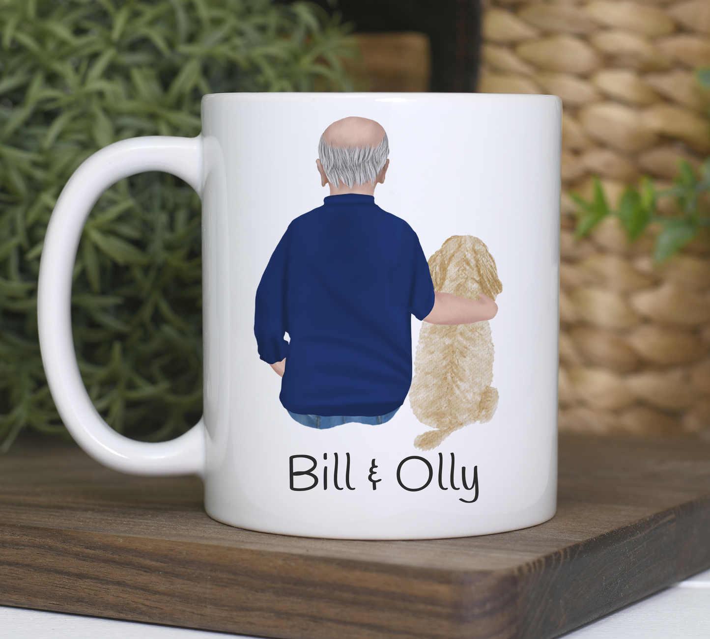 Customisable Man & Dog Mug