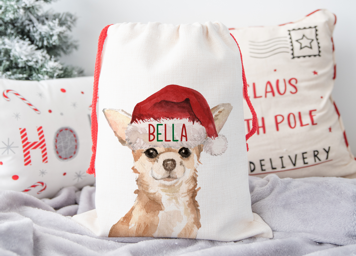 Personalised Chihuahua Christmas Sack