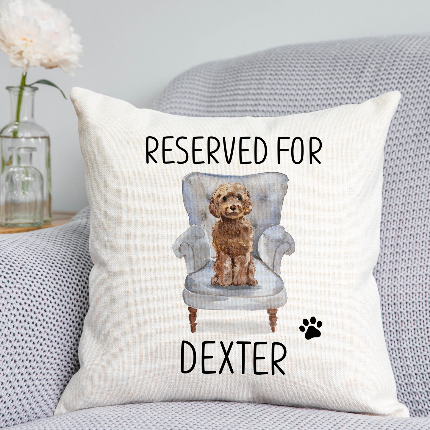 Cockapoo Reserved For Dog Cushion