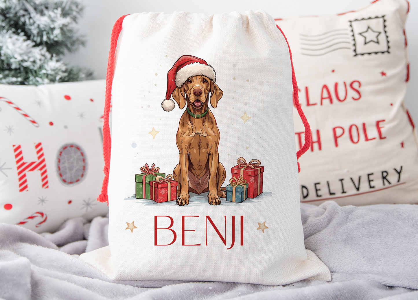 Vizsla Christmas Sack