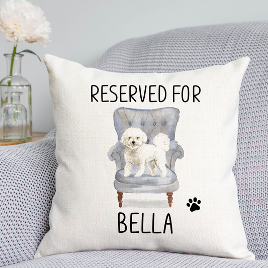 Bichon Frise Reserved For Dog Cushion