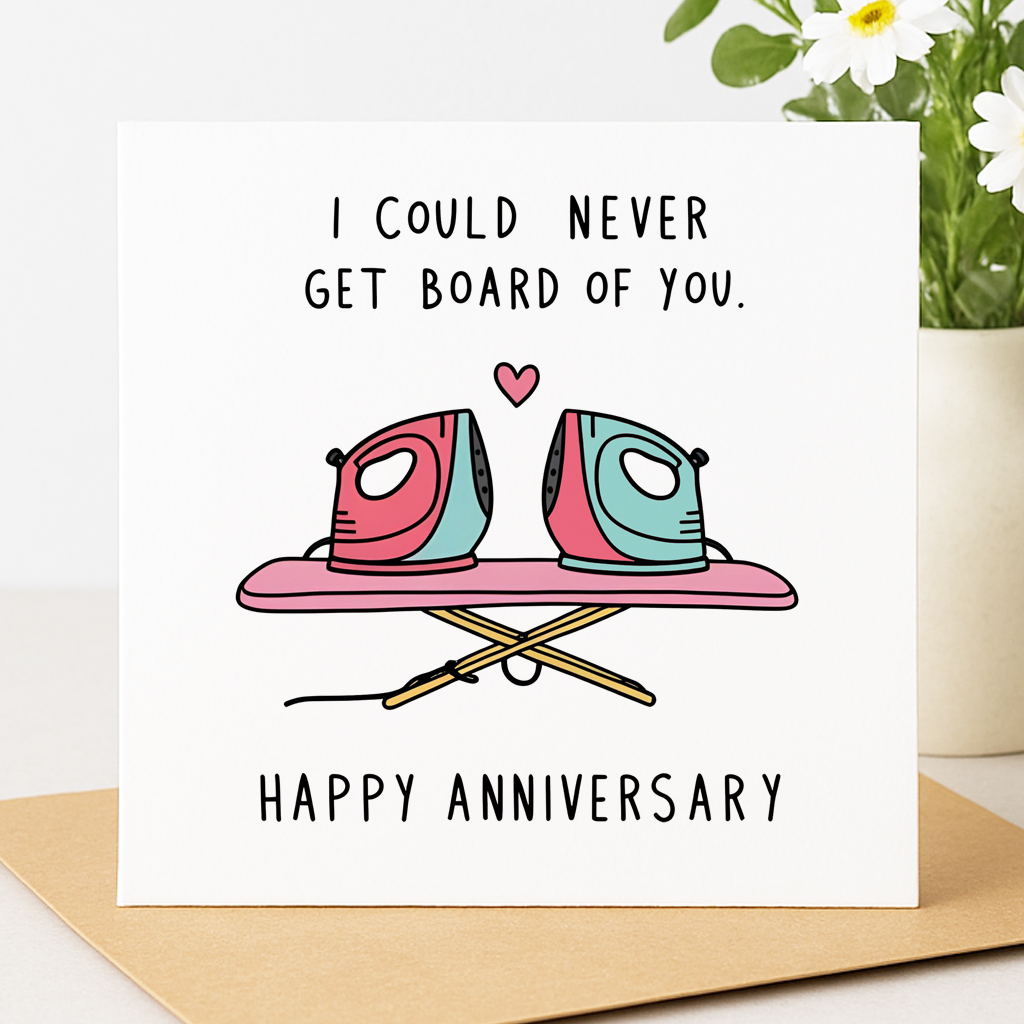 I Could Never Get Board of You anniversary card