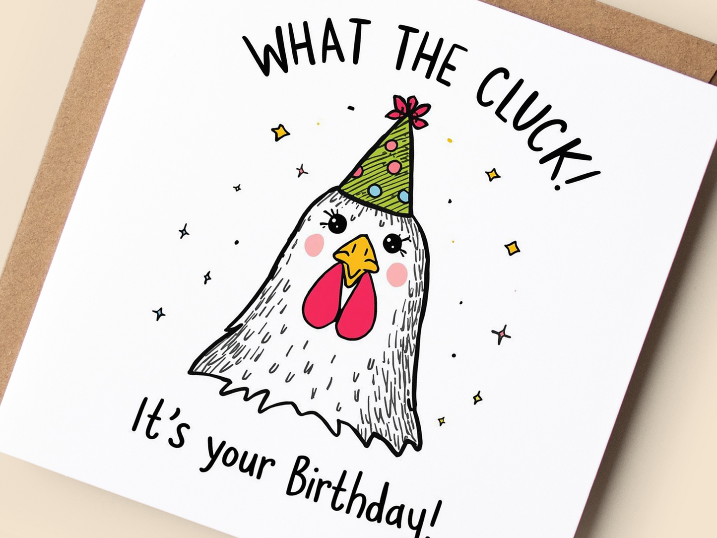 Funny Chicken Birthday Card