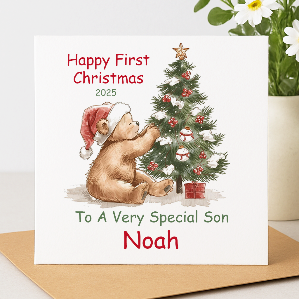 Personalised 1st Christmas Card
