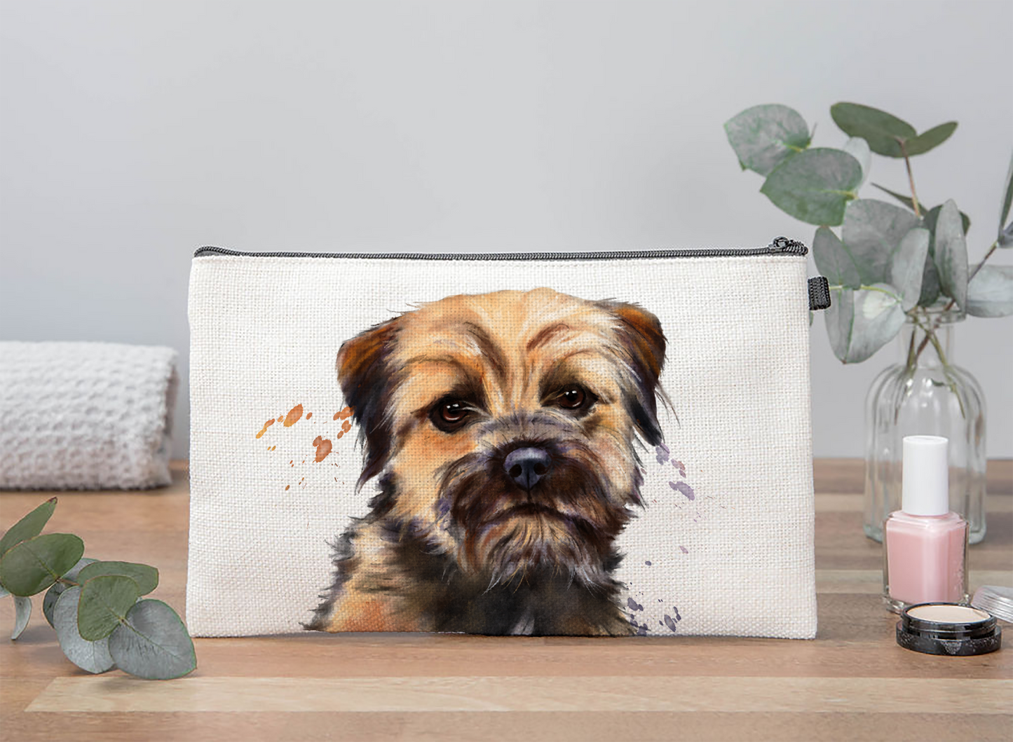 Border Terrier Makeup Bag