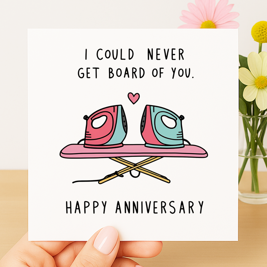 I Could Never Get Board of You anniversary card