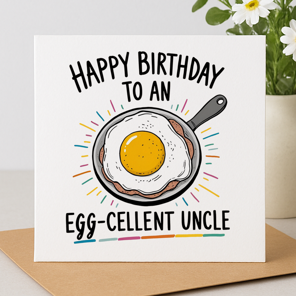Egg-cellent Uncle Card