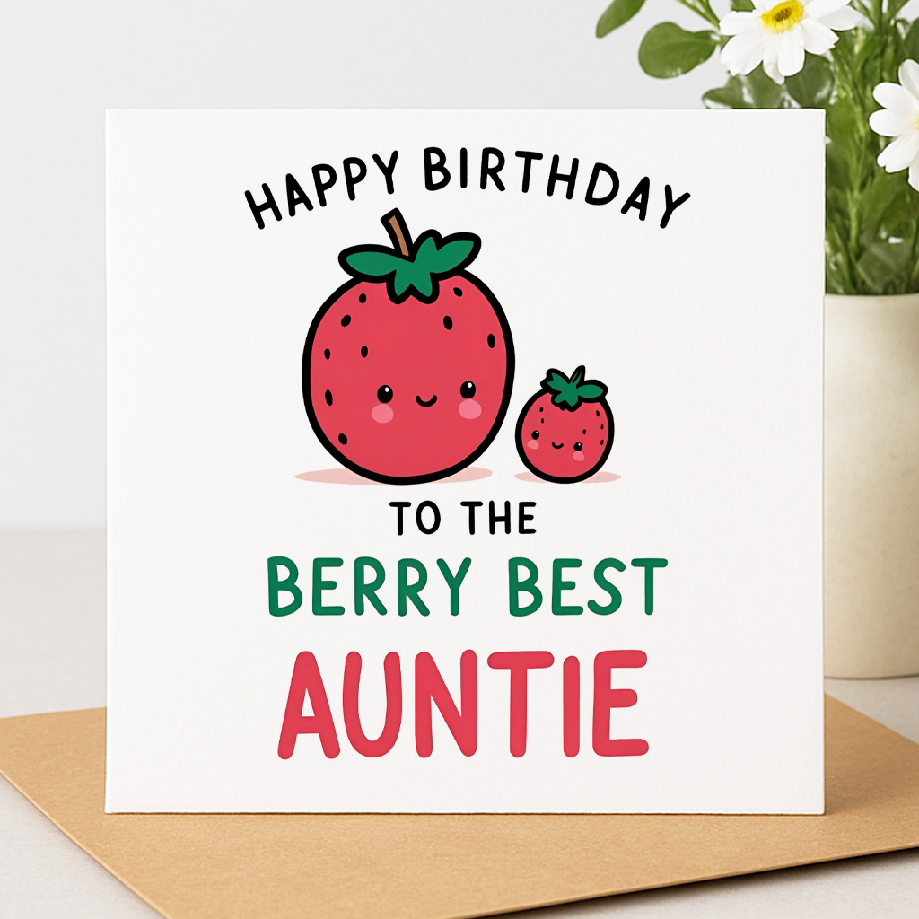 Berry Best Auntie Birthday Card