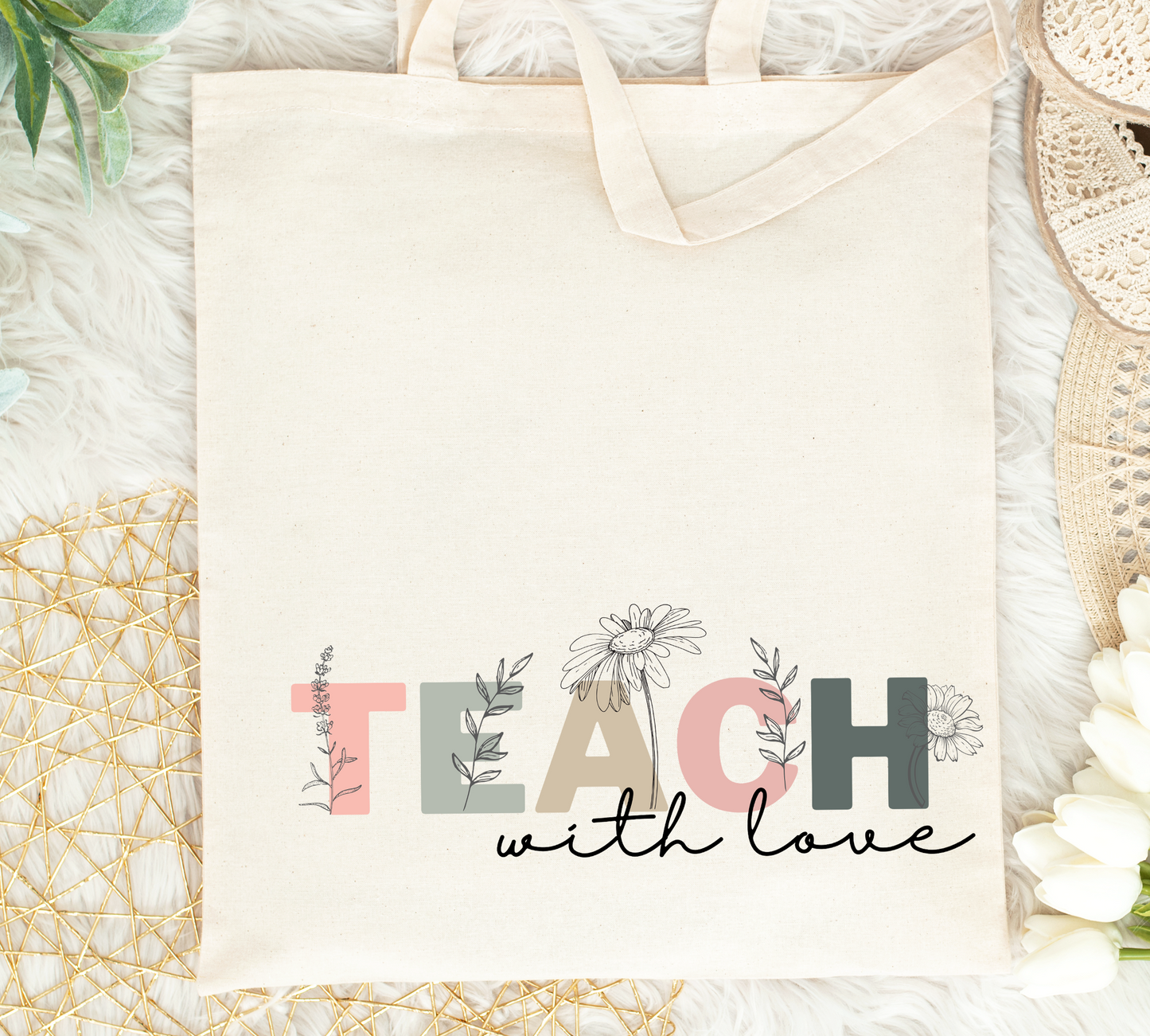 Teach With Love Tote Bag