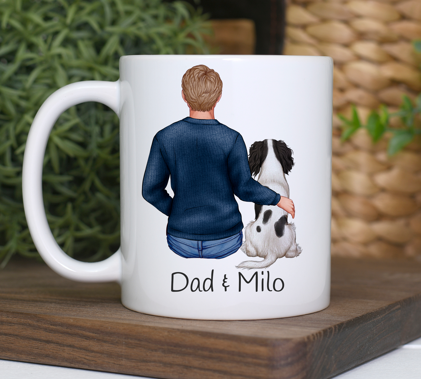 Customisable Man & Dog Mug