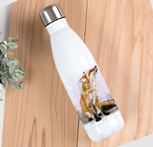 Fox Watercolour Drinks Bottle