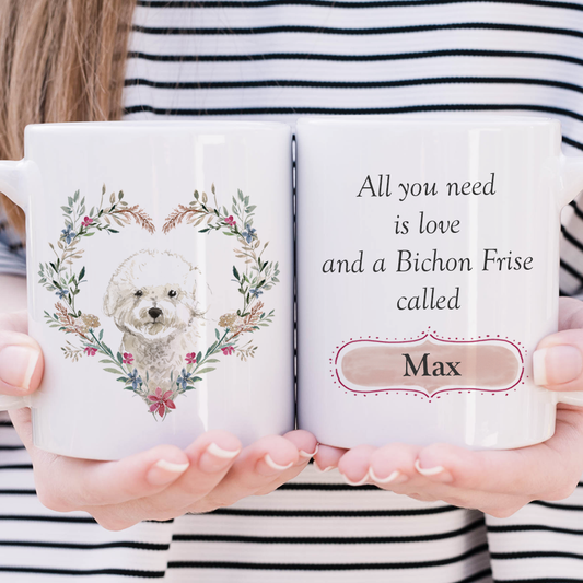 Love and a Bichon Frise Mug