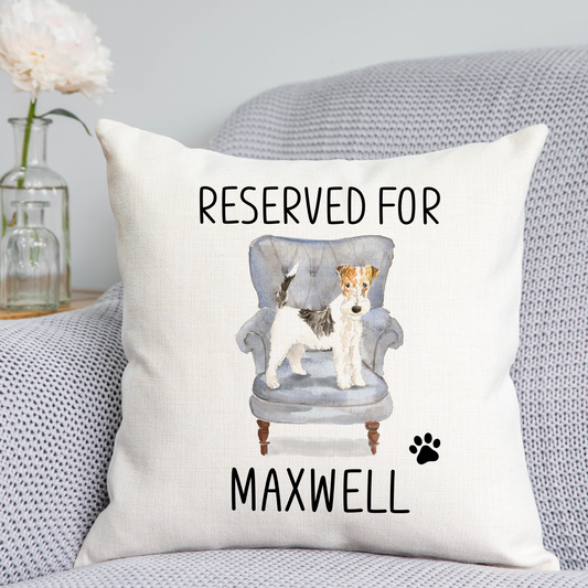 Wire Fox Terrier Reserved For Dog Cushion