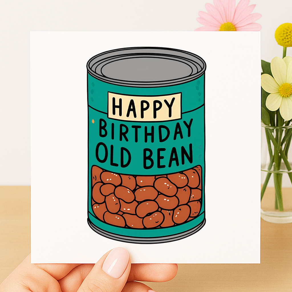 Happy Birthday Old Bean card