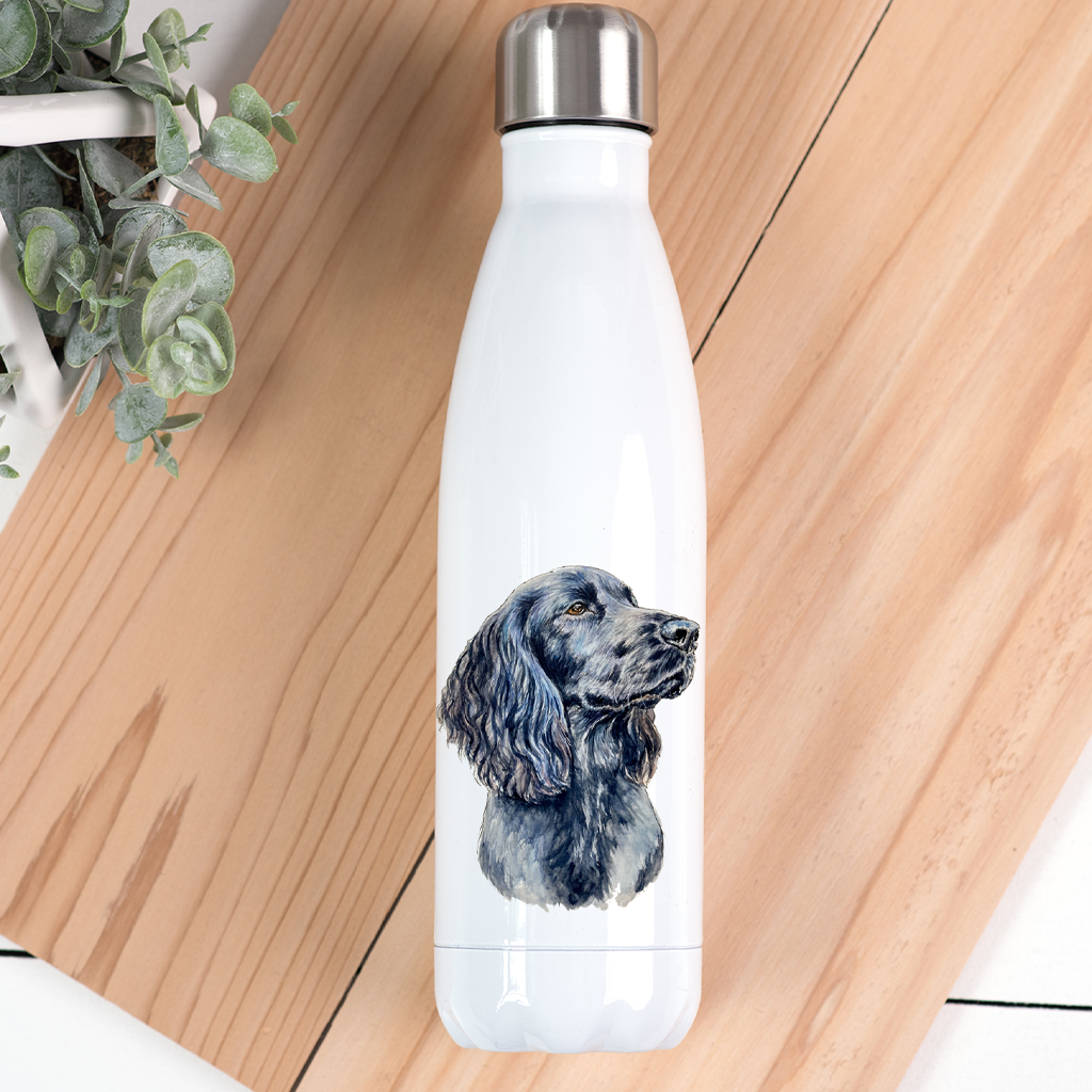 Black Cocker Spaniel Drinks Bottle