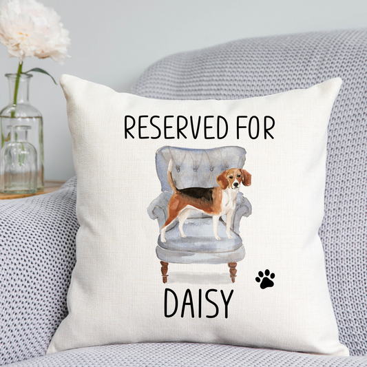 Beagle Reserved For Dog Cushion