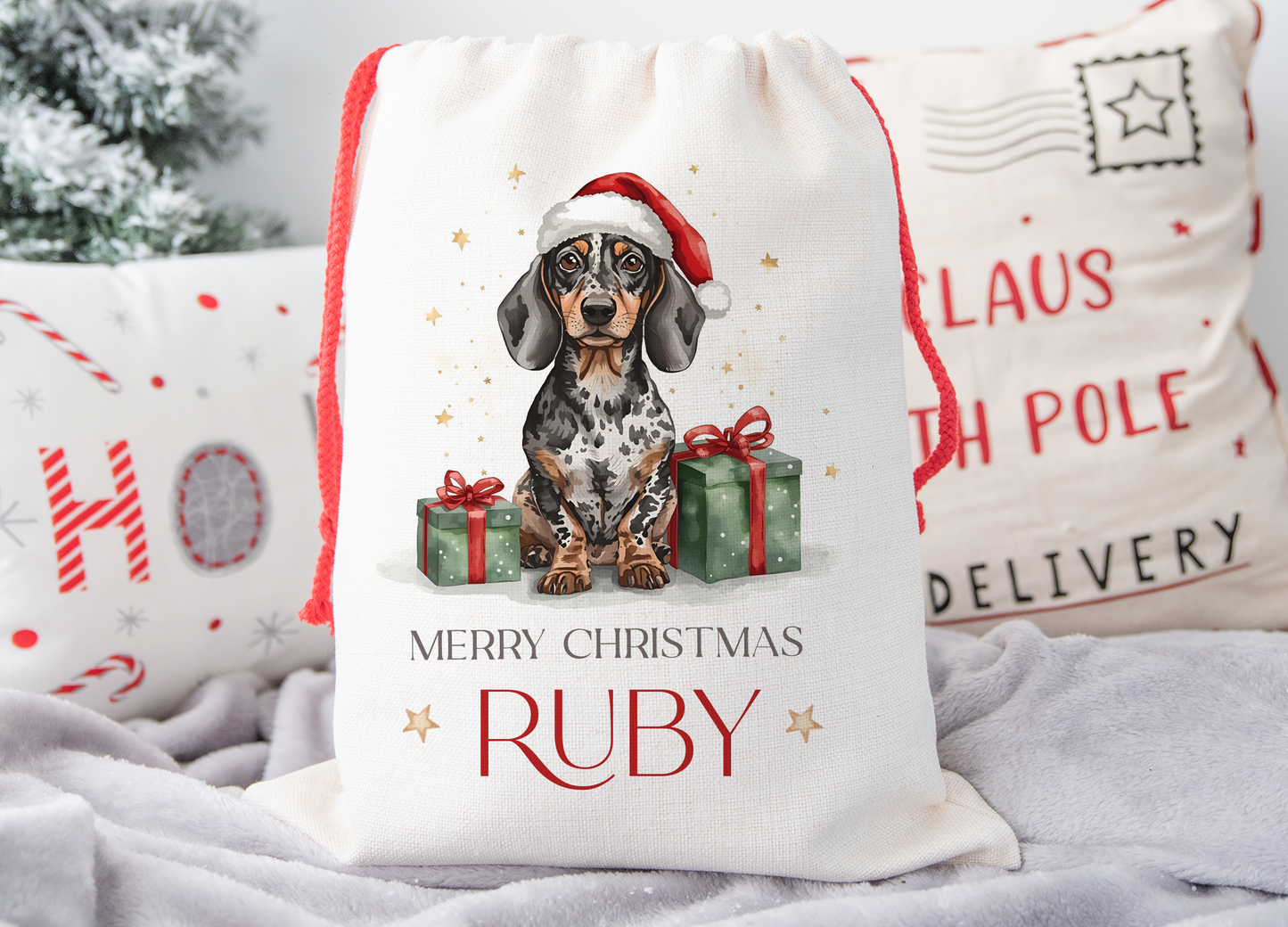 Dachshund Christmas Sack
