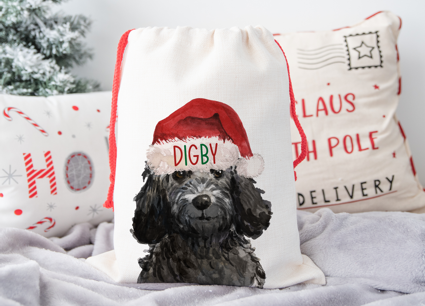 Personalised Cockapoo Christmas Sack