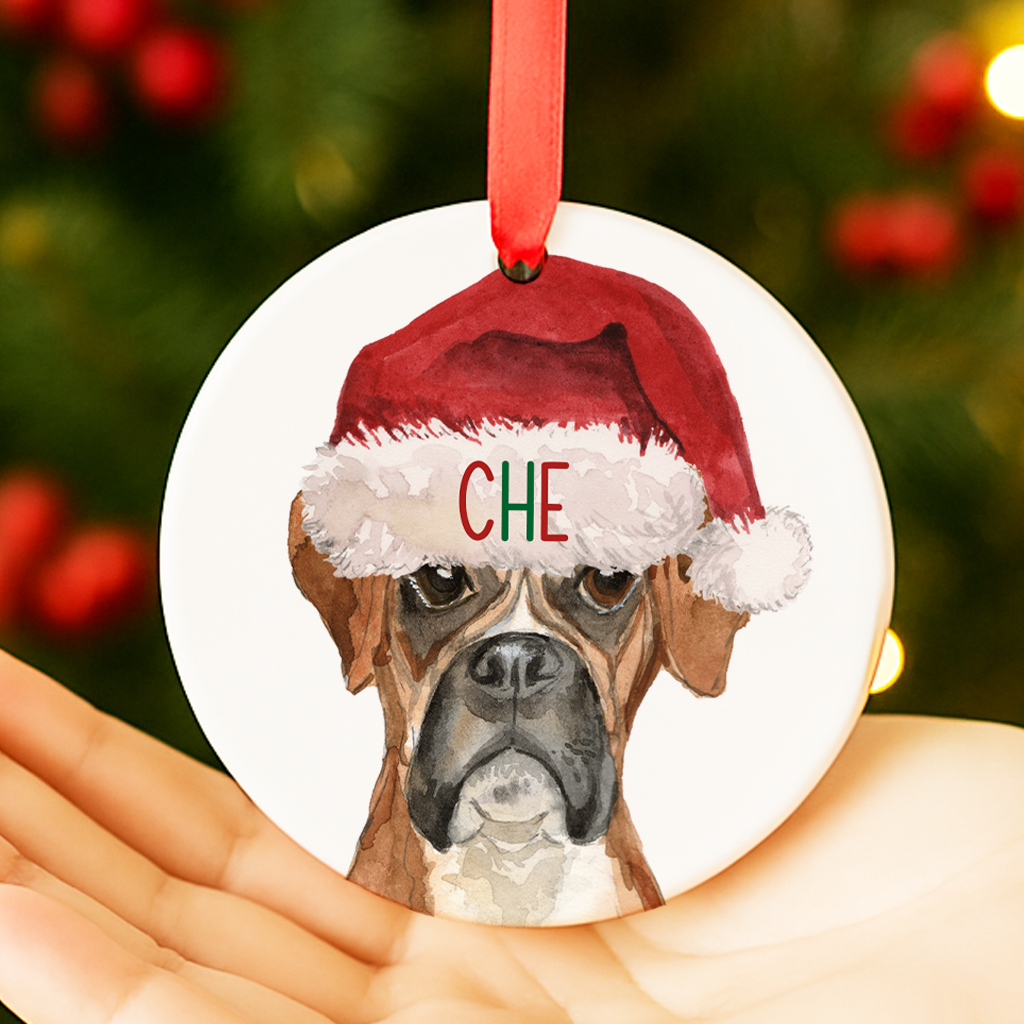 Boxer Dog Christmas Decoration