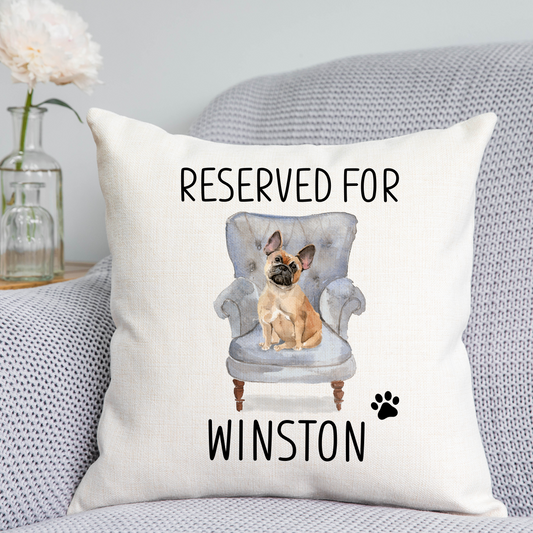 French Bulldog Reserved For Dog Cushion