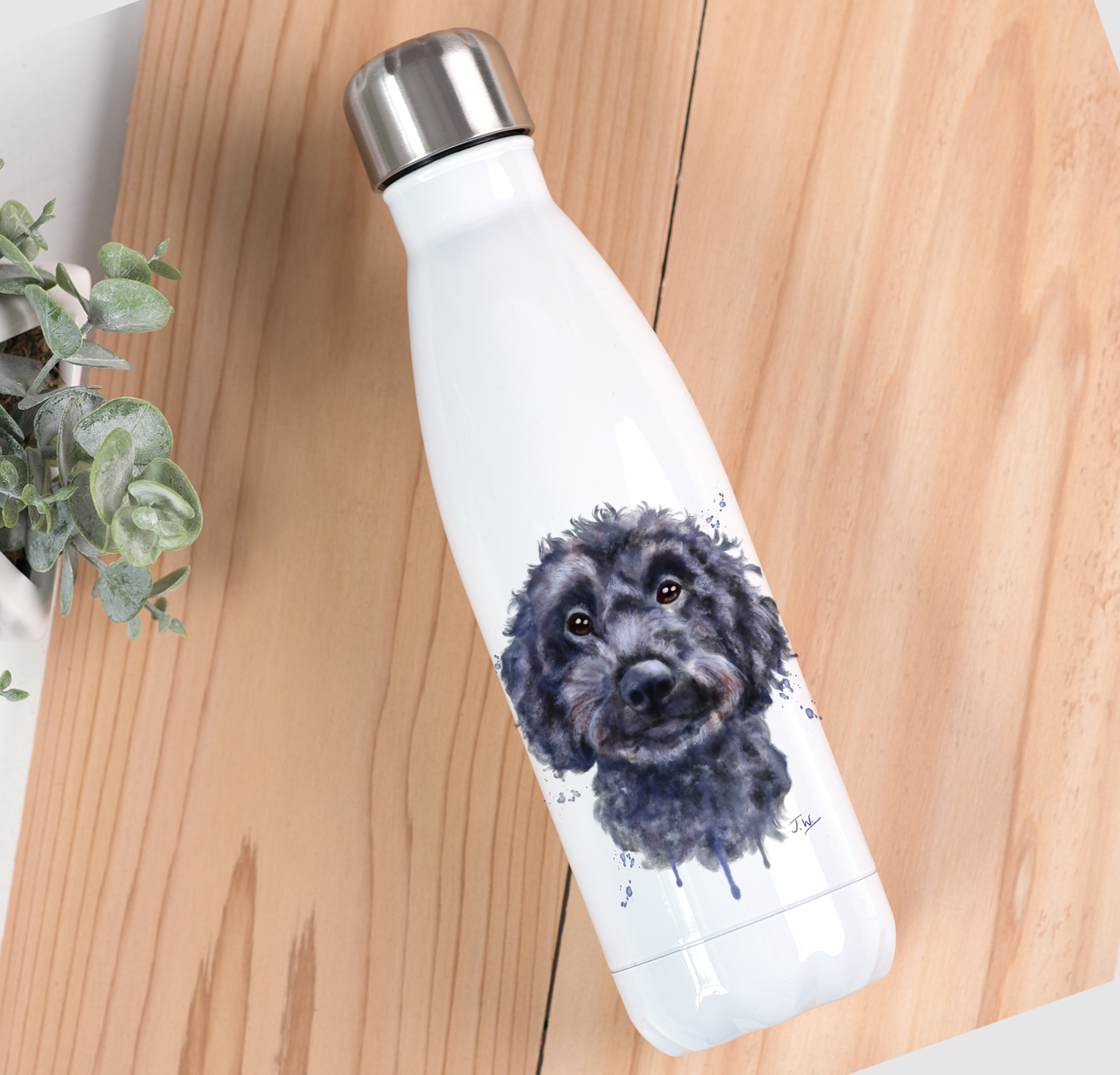 Black Cockapoo Drinks Bottle