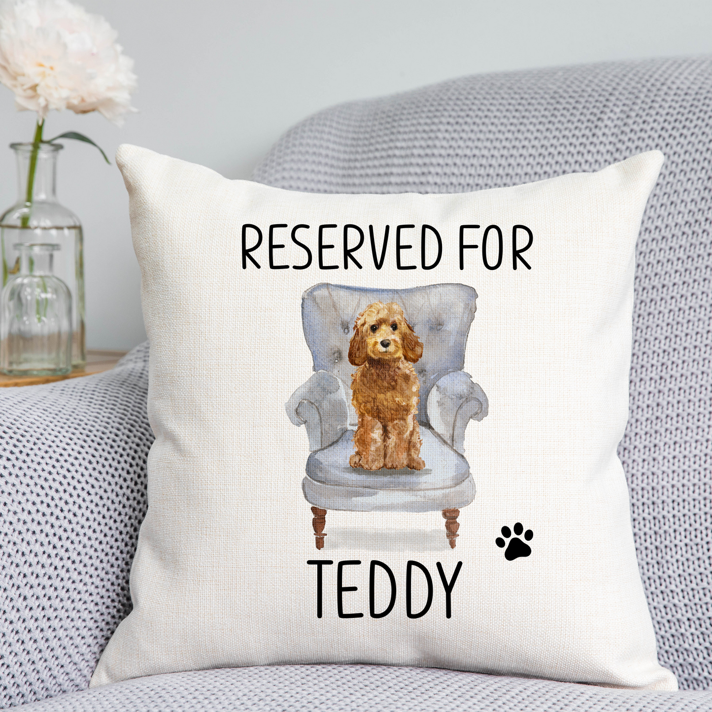 Cockapoo Reserved For Dog Cushion
