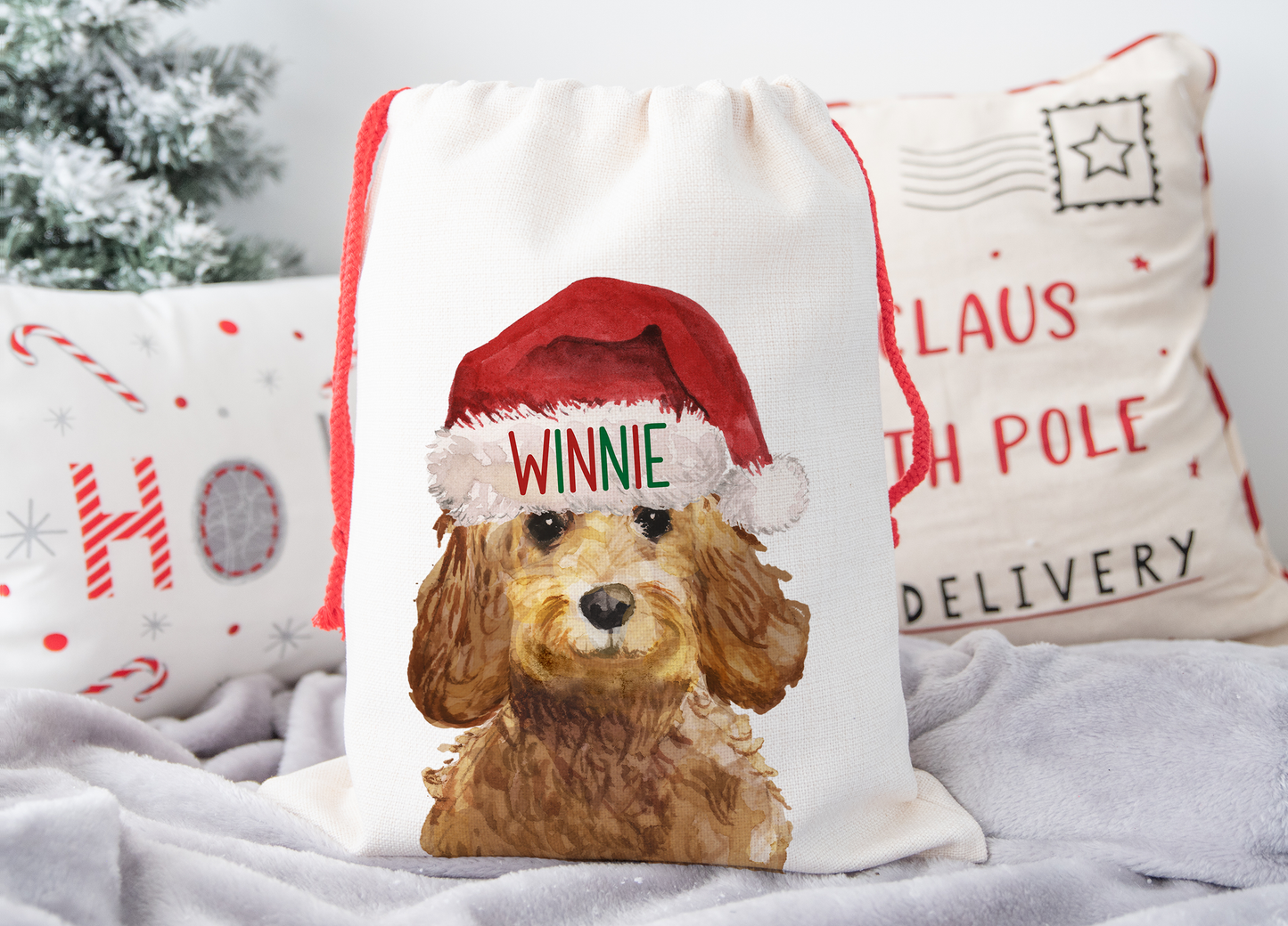 Personalised Cockapoo Christmas Sack