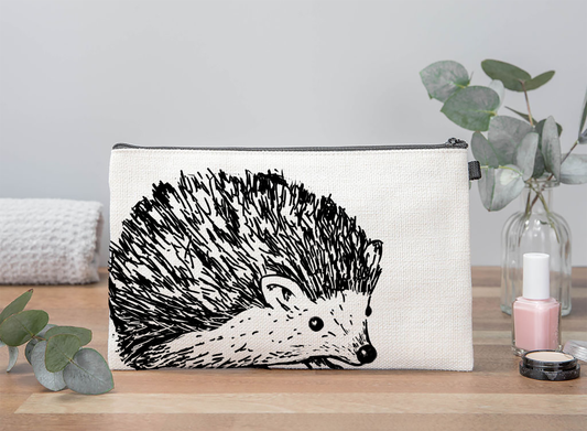 Sketched hedgehog Makeup Bag