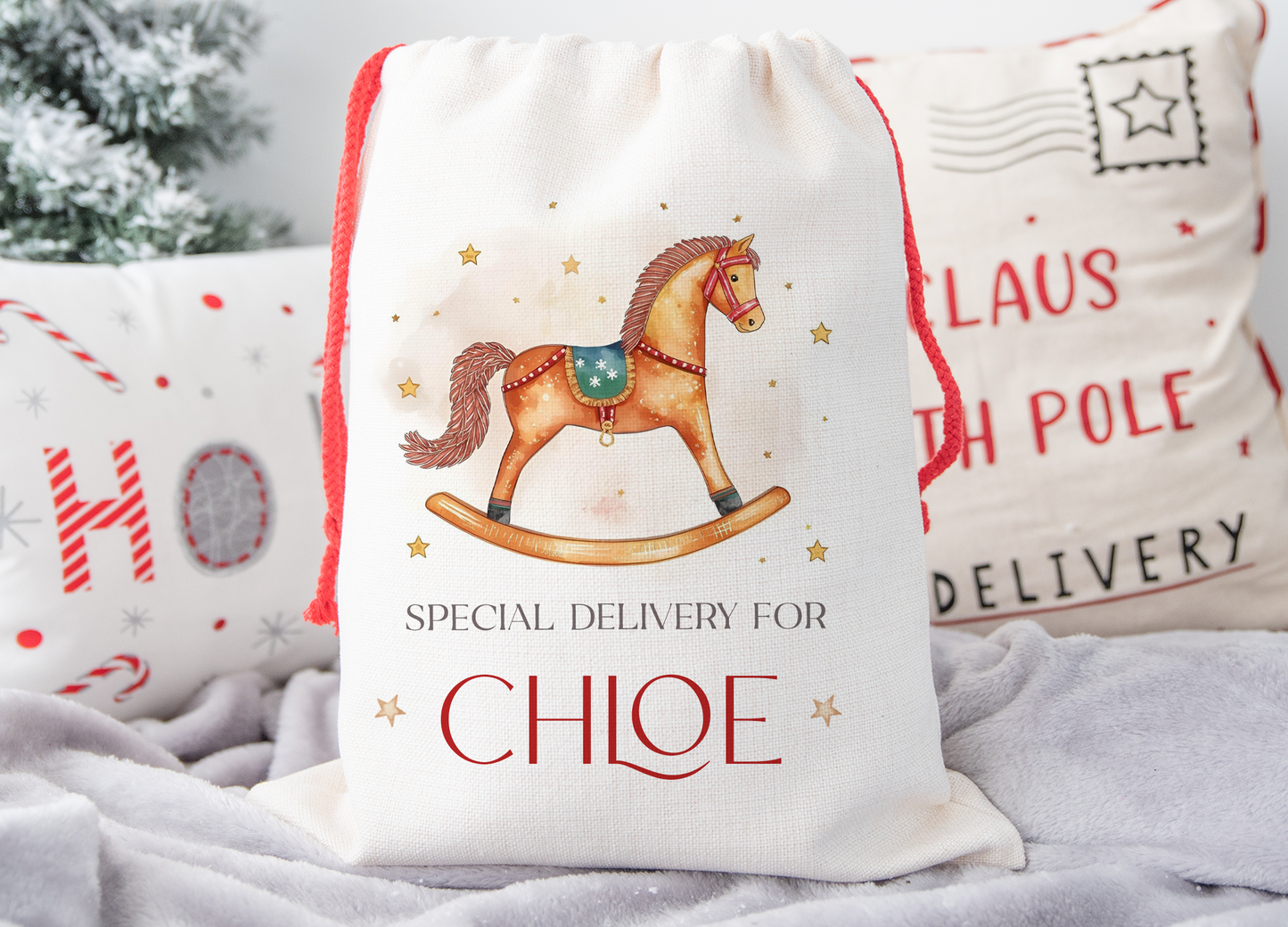 Personalised Rocking Horse Christmas Sack