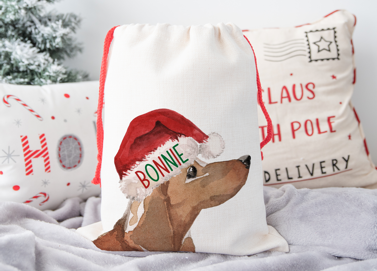 Personalised Dacshund Christmas Sack