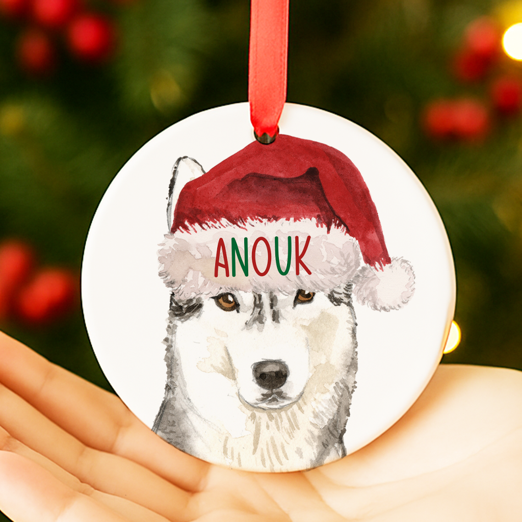 Husky Christmas Decoration