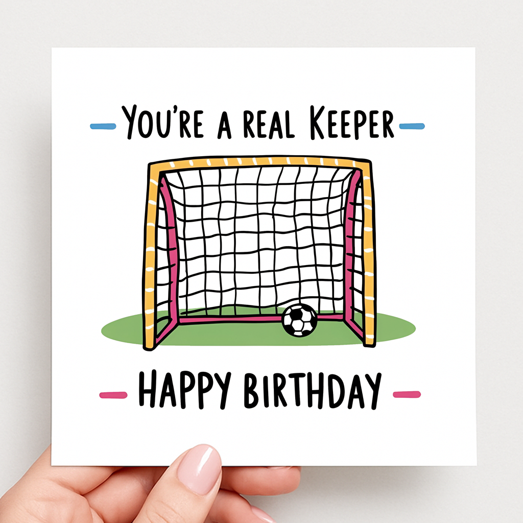 You're a Keeper Football birthday card