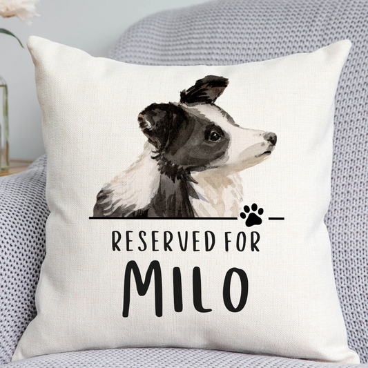 Border Collie Reserved For Dog Cushion