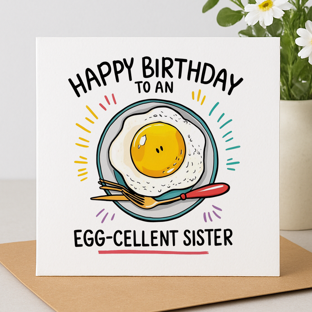 Egg-cellent Sister Card