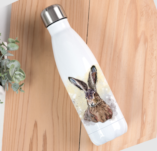 Hare Watercolour Drinks Bottle